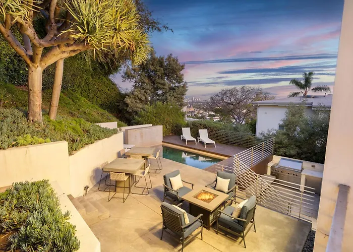 Kings Road West Hollywood Luxury Pool Views Firepit Modern Design